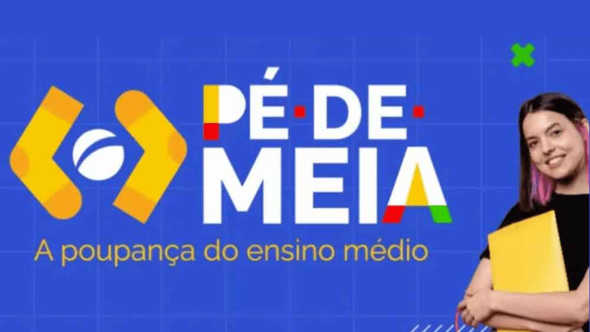 Programa Pé-de-Meia 2026 – Estudante segurando livro